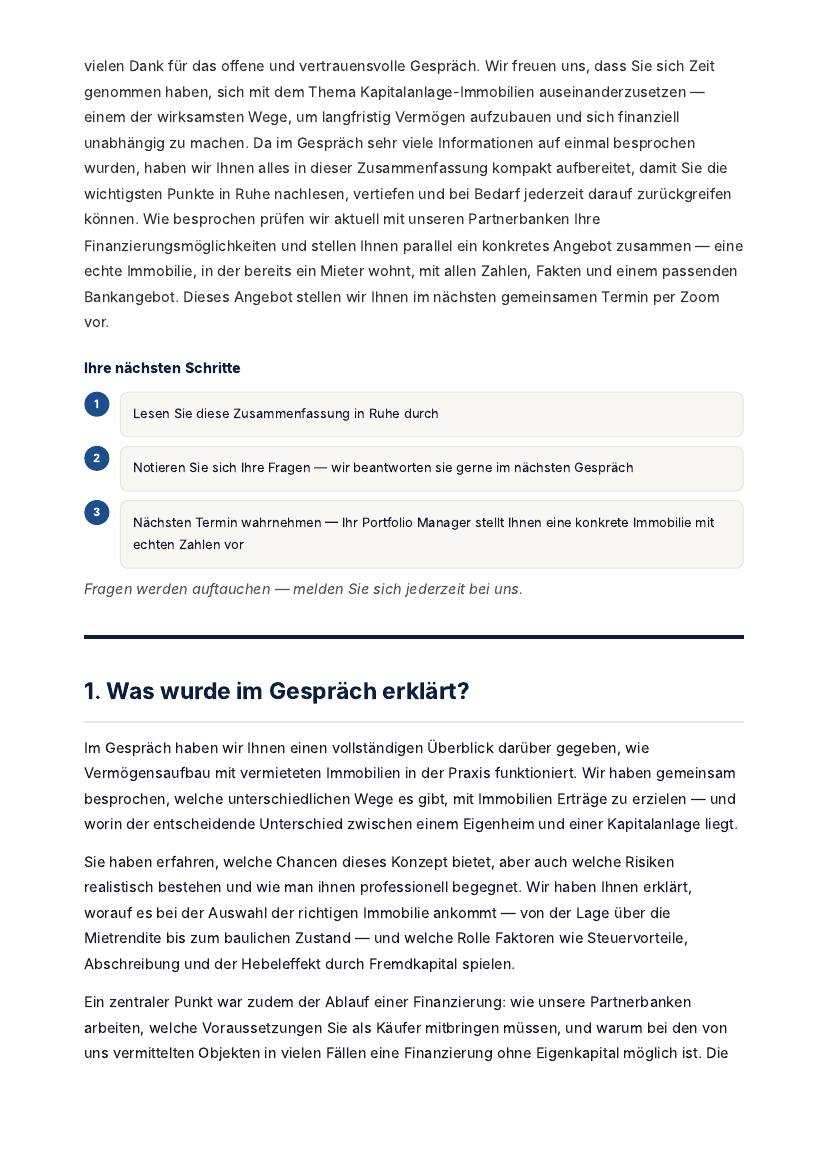 So läuft unsere Beratung ab – Seite 2